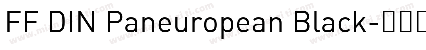 FF DIN Paneuropean Black字体转换